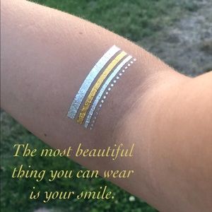Metallic Shimmery Gold & Silver Temporary Tattoos